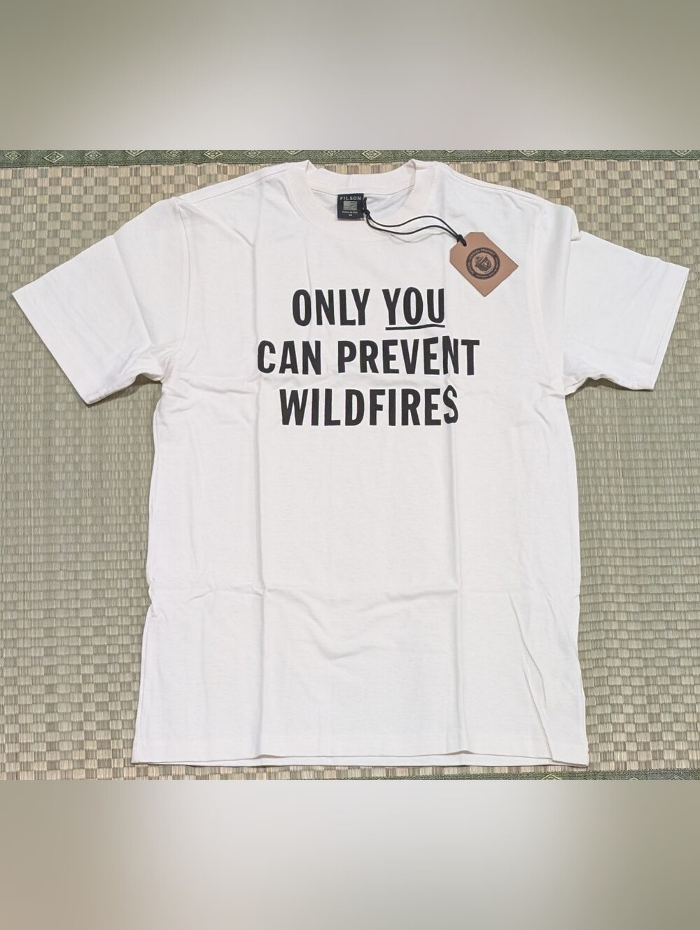 NWT Filson x Smokey Prevent Wildfires Text Pioneer T-shirt Men's Size Medium